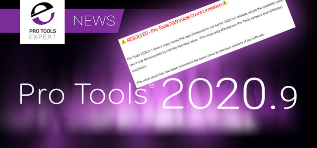 Pro Tools 2020.9.1 ora disponibile